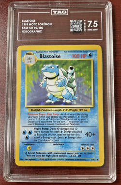 1999 Blastoise 2/102 Base Set Holo TAG 7.5 (PSA 7/8 Comparable) Pokemon Card - Image 1