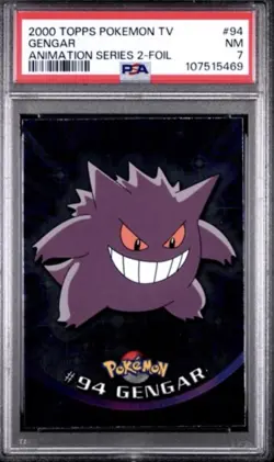 PSA 7 Pokemon Card #94 Gengar 2000 Topps TV Animation Series 2-Foil - Image 1