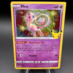 2021 Sword & Shield - Celebrations Mew #11 Holo Rare Pokemon Card - Image 1