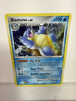 Pokemon TCG Blastoise Holo Rare Card 2/127 Platinum Base Set 2009 MP/HP - Image 1