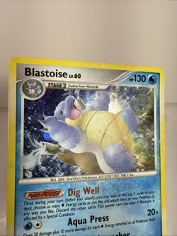 Pokemon TCG Blastoise Holo Rare Card 2/127 Platinum Base Set 2009 MP/HP - Image 5