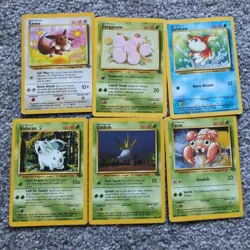 Original 1999 Pokemon Jungle 31 different base Pokemon and trainer cards - Image 2