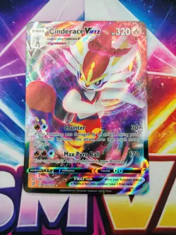 Cinderace VMAX 036/192 Pokemon Card – Rebel Clash – Holo – NM - Image 1
