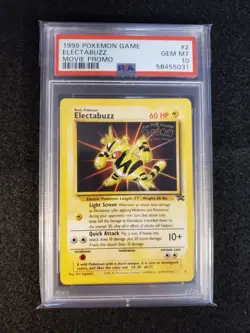 1999 Electabuzz 1st Movie Black Star Promo #2 - PSA 10 GEM MINT WOTC Pokemon - Image 1