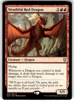 Wrathful Red Dragon Commander Legends: Battle for Baldur's Gate Regular MTG NM - Image 1