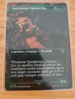 MTG Quickbeam, Upstart Ent (FOIL Borderless) 0419 Lord of the Rings M/NM - Image 1