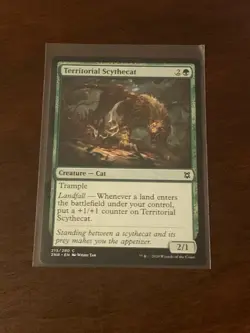 Magic the Gathering Zendikar Rising Territorial Scythecat - Image 1