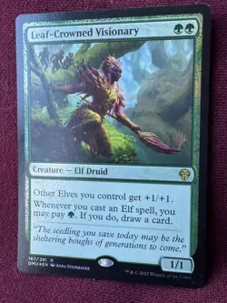 MTG Leaf-Crowned Visionary Nm ! FOIL - Image 1