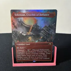 Sokenzan, Crucible of Defiance (Borderless) Kamigawa: Neon Dynasty Foil - Image 1