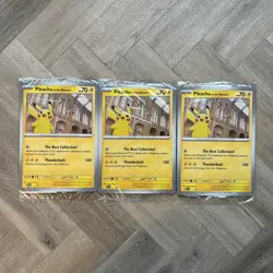 Pikachu At The Museum Promo Card X3. Brand New. Sealed Pokemon TCG - Image 1