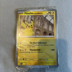 Pokemon TCG, Pikachu At The Museum Oversized Promo Card, Brand New Sealed Jumbo - Image 1