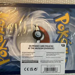 Pokemon TCG, Pikachu At The Museum Oversized Promo Card, Brand New Sealed Jumbo - Image 3