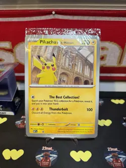 Pokemon TCG, Pikachu At The Museum Oversized Promo Card, Brand New Sealed Jumbo - Image 1