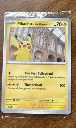 Pikachu At The Museum Pokemon TCG Jumbo Card SEALED Brand New MEP Promo - Image 1