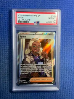 2025 POKEMON PRE EN-PRISMATIC EVOLUTIONS ULTRA RARE #143 TYME PSA 8 - Image 1