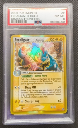 2006 Pokemon 2/101 - Feraligatr Holo #2 - Dragon Frontiers - PSA 8 - Image 1