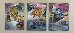 Pokemon TCG First Partner Promo Turtwig 040, Chimch 041, Piplup 042, 3 Card Set - Image 1