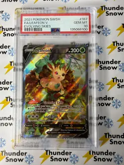 Leafeon V #167 Evolving Skies 2021 Pokemon PSA 10 - Image 1