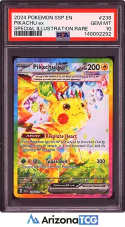 Pokemon 2024 Pikachu ex 238/191 SIR Surging Sparks GEM MINT PSA 10 - Image 1