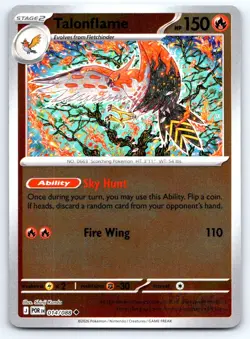 Pokemon Talonflame Perfect Order ME03 UNCOMMON REVERSE HOLO 014/088 Kanda NM - Image 1