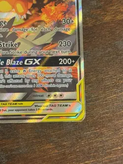 Pokemon Reshiram & Charizard GX SM201 TAG TEAM Promo Full Art Holo - Image 4