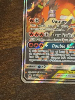 Pokemon Reshiram & Charizard GX SM201 TAG TEAM Promo Full Art Holo - Image 5