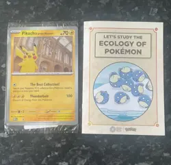 Pokemon TCG Pikachu At The Museum Promo Card (Brand New/Sealed + Ecology Booklet - Image 1