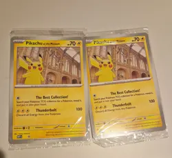 Pokemon TCG Pikachu At The Museum Promo Card Brand New & Sealed x2 - Image 1