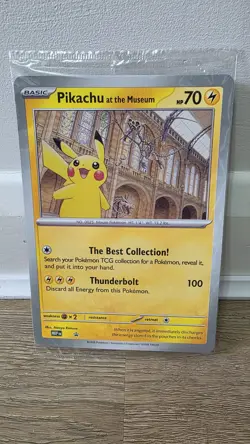 Pokemon TCG Pikachu At The Museum Promo Card Brand New & Sealed - Image 1