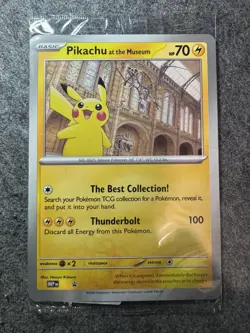 Pokemon TCG Pikachu At The Museum Promo Card Brand New & Sealed - Image 1