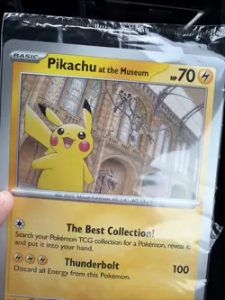 Brand New Sealed - Pokemon TCG Pikachu At The Museum Promo Card - Image 3