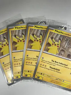 4X Brand New Sealed - Pokemon TCG Pikachu At The Museum Promo Card - Image 1