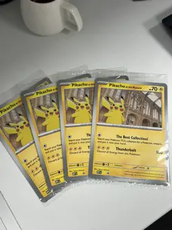 4X Brand New Sealed - Pokemon TCG Pikachu At The Museum Promo Card - Image 2