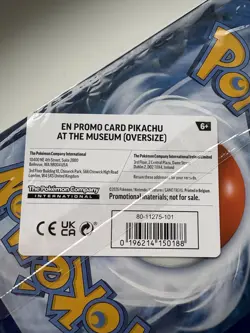 Pokemon TCG Pikachu At The Museum Jumbo Promo Card Sealed Brand New - Image 3