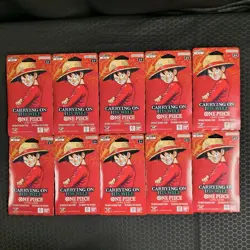 One Piece TCG OP-13 Carrying On His Will Sleeved Booster Pack Lot of 10 English - Image 1