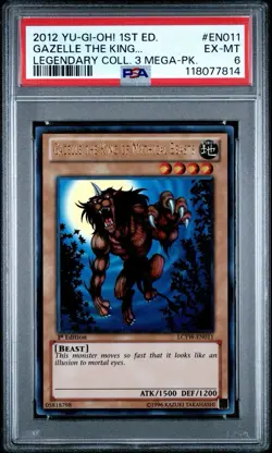 Yu-Gi-Oh! Gazelle the King of Mythical Beasts LCYW-EN011 1st Ed 2012 PSA 6 - Image 2