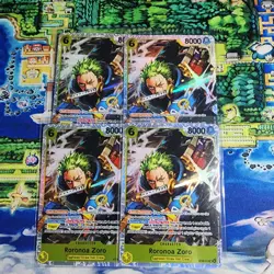 4x One Piece CCG Roronoa Zoro ST29-014 SR Starter Deck Egghead English - Image 1