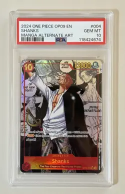 Shanks OP09-004 Manga Alt Art - Emperors in the New World - One Piece - PSA 10 - Image 1