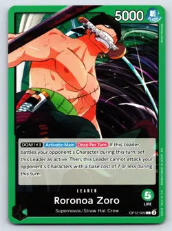 One Piece - OP12-020 - Roronoa Zoro (020) - L - US Seller - Image 1