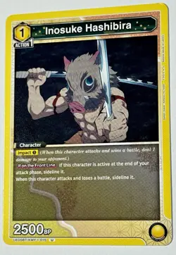 Union Arena - Kimetsu no Yaiba Inosuke Hashibira UE05BT/KMY-1-015 U Demon Slayer - Image 3