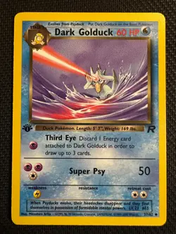 Dark Golduck 37/82 Team Rocket Regular First Edition Wotc Pokemon Card Lp - Image 1