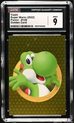 2022 Panini Super Mario #149 YOSHI Golden Card CGC 9 Mint POP 1 - Image 1