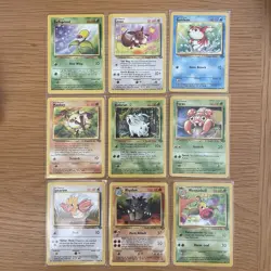 Jungle Bundle x9 Pokemon Collectible Cards Near Mint In Sleeves 1999 - Image 1
