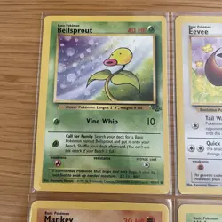 Jungle Bundle x9 Pokemon Collectible Cards Near Mint In Sleeves 1999 - Image 2