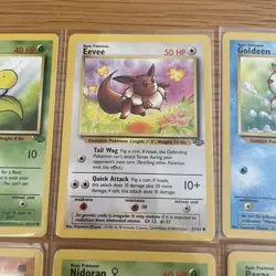 Jungle Bundle x9 Pokemon Collectible Cards Near Mint In Sleeves 1999 - Image 3