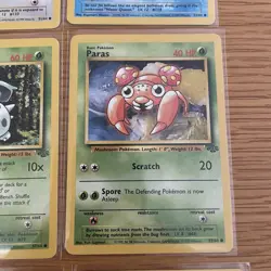 Jungle Bundle x9 Pokemon Collectible Cards Near Mint In Sleeves 1999 - Image 5