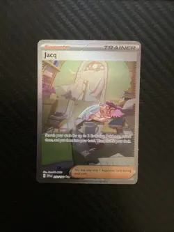 Pokemon Jacq Scarlet & Violet Base Set Holo Card 250/198 Special Illustration NM - Image 1