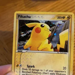 Pokemon Pikachu - 13/17 - Pokemon Pop Series 4 Holo TCG HP/DMG Card SWIRL - Image 2