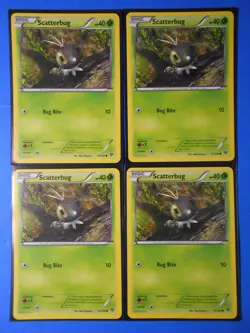 4x Scatterbug 15/146 Pokemon TCG card XY base set common NM - Image 1
