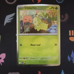 Chikorita - MEP069 - Holo Mega Evolution - Black Star Promo - NM Pokemon Card - Image 1